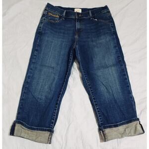 LEVI 515 Capri Jeans Size 6 Cuffed Mid Rise Medium Wash Denim Pants